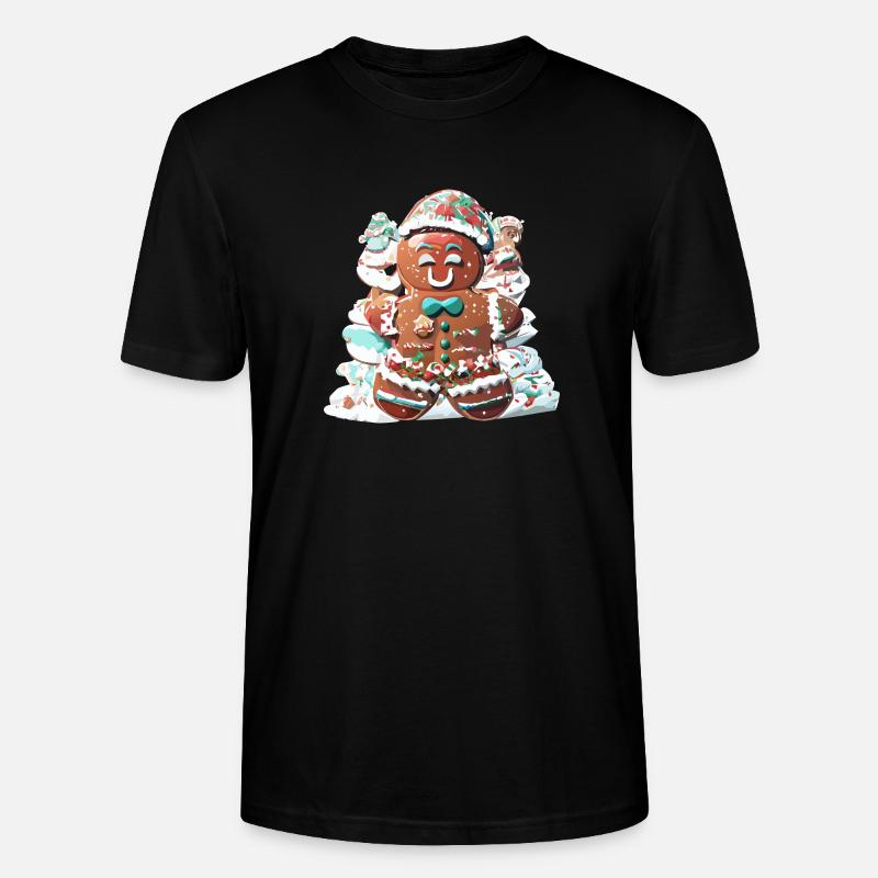 Lebkuchen Männchen - Stanley/Stella Unisex Bio-T-Shirt CRAFTER - Schwarz