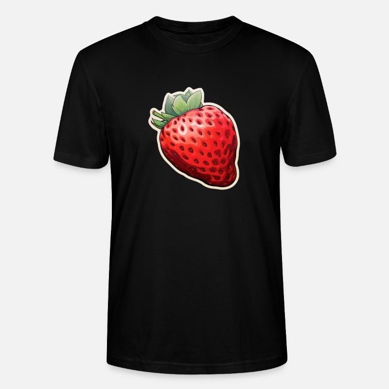 Erdbeere - Stanley/Stella Unisex Bio-T-Shirt CRAFTER - Schwarz