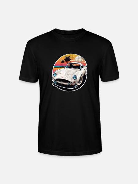 Oldtimer Sonnenuntergang - Stanley/Stella Unisex Bio-T-Shirt CRAFTER - Schwarz