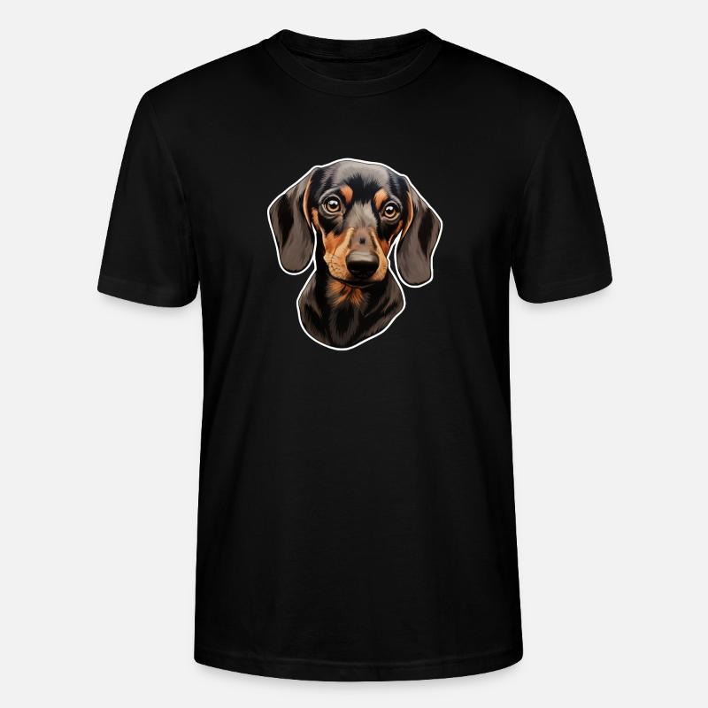Dackel oder Dachshund - Stanley/Stella Unisex Bio-T-Shirt CRAFTER - Schwarz
