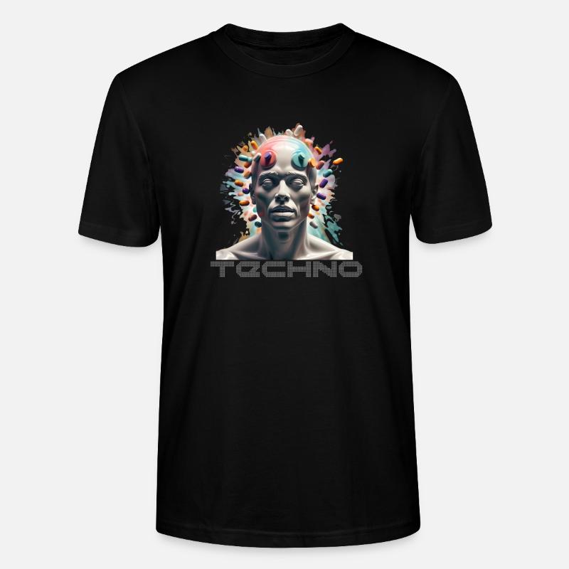 Techno Drogen Geschenk Geschenkidee - Stanley/Stella Unisex Bio-T-Shirt CRAFTER - Schwarz