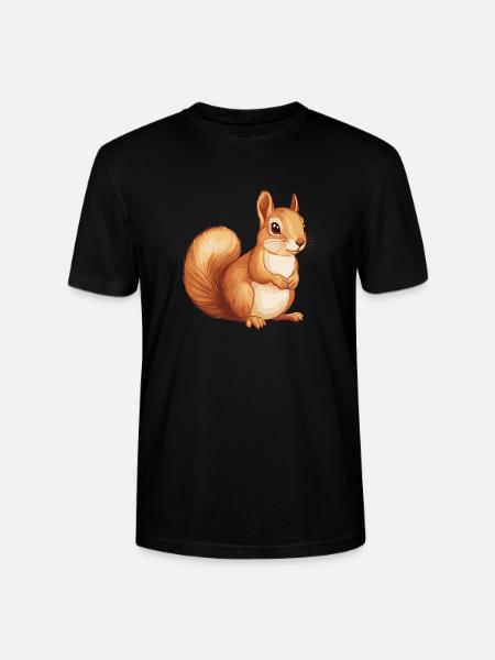 Squirrel - Stanley/Stella CRAFTER Unisex Organic T-Shirt - black