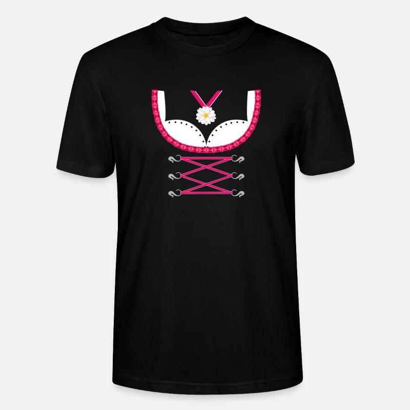 Dirndl Pink - Stanley/Stella Unisex Bio-T-Shirt CRAFTER - Schwarz