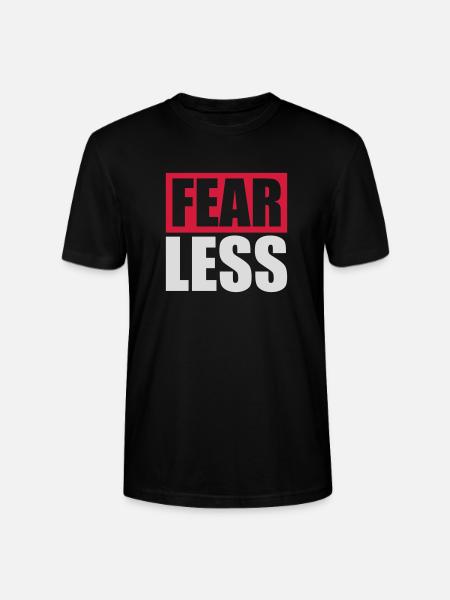 fearless Text Quote Design - Stanley/Stella CRAFTER Unisex Organic T-Shirt - black
