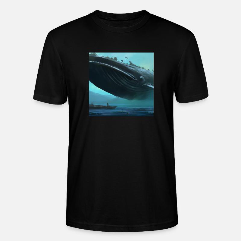 Wal schwebt am Himmel - Stanley/Stella Unisex Bio-T-Shirt CRAFTER - Schwarz