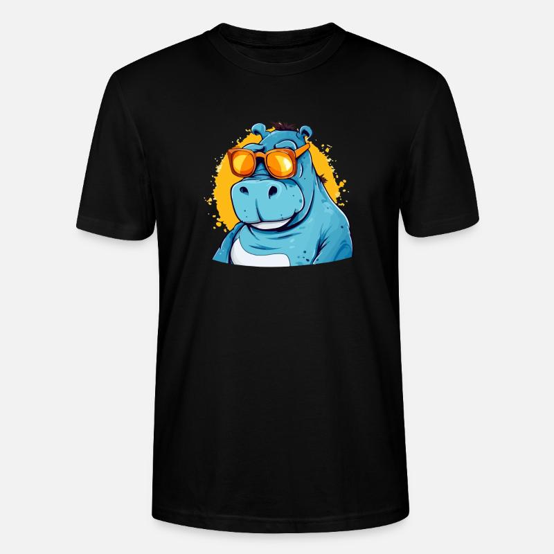 Bob das Nilpferd - Stanley/Stella Unisex Bio-T-Shirt CRAFTER - Schwarz