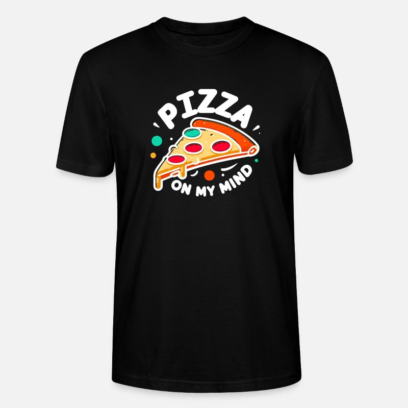 La pizza dans mon - T-shirt bio CRAFTER Stanley Stella Unisexe - noir