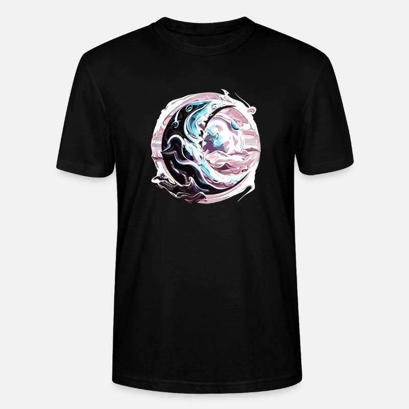 Chrom Halbmonds - Stanley/Stella Unisex Bio-T-Shirt CRAFTER - Schwarz