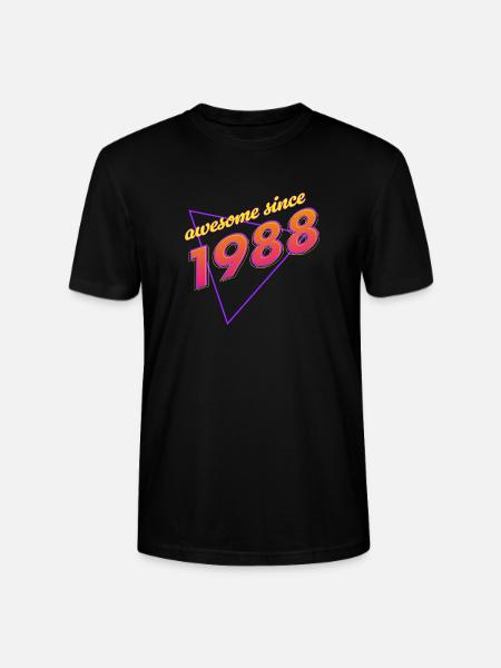 Rétro - Awesome since 1988 - T-shirt bio CRAFTER Stanley Stella Unisexe - noir