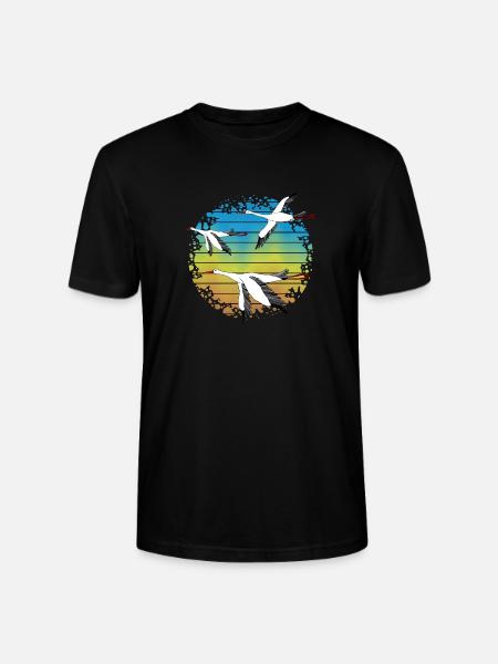 Störche - Stanley/Stella Unisex Bio-T-Shirt CRAFTER - Schwarz