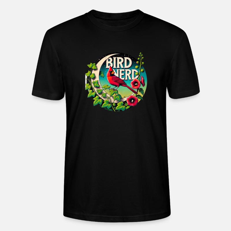 Vogel-Nerd - Stanley/Stella Unisex Bio-T-Shirt CRAFTER - Schwarz