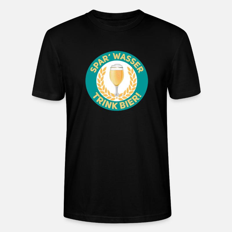 Spar Wasser Trink Bier - Stanley/Stella Unisex Bio-T-Shirt CRAFTER - Schwarz