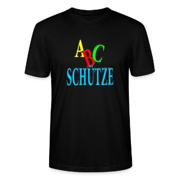 ABC Schütze - Schüler - Schulanfänger - Jungs - Stanley/Stella Unisex Bio-T-Shirt CRAFTER - Schwarz - Vorne - Alina (178cm) & Michal (187cm)