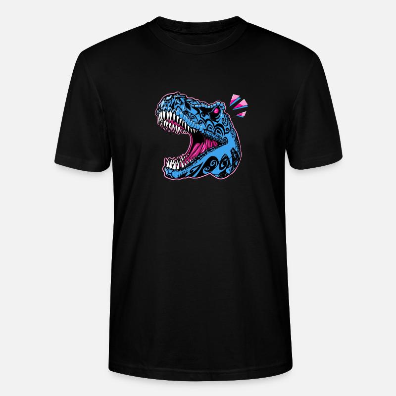 T rex Maori Pop - T-shirt bio CRAFTER Stanley Stella Unisexe - noir