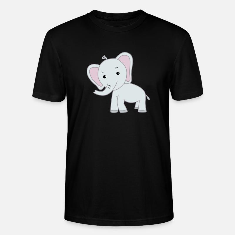 Elefant niedlich - Stanley/Stella Unisex Bio-T-Shirt CRAFTER - Schwarz