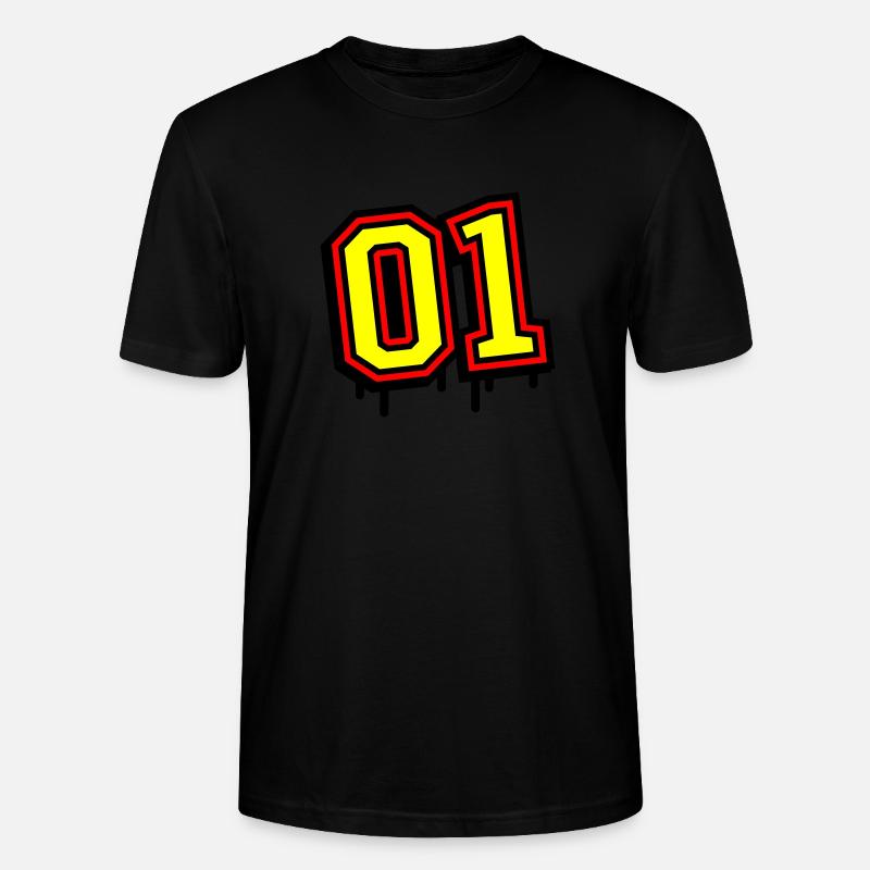 01 eins nummer - Stanley/Stella Unisex Bio-T-Shirt CRAFTER - Schwarz