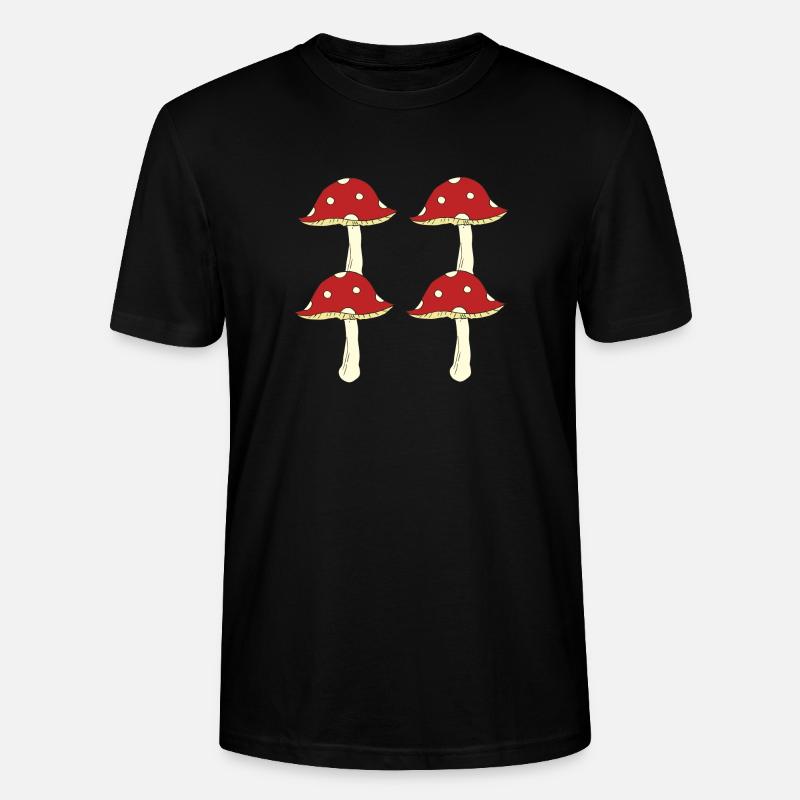 Toadstool 4pcs - Stanley/Stella CRAFTER Unisex Organic T-Shirt - black