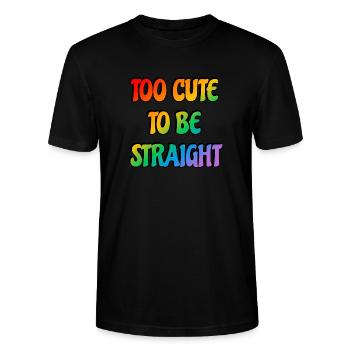 Trop mignon pour être hétéro - T-shirt bio CRAFTER Stanley Stella Unisexe - noir - Devant - Alina (178cm) & Michal (187cm)