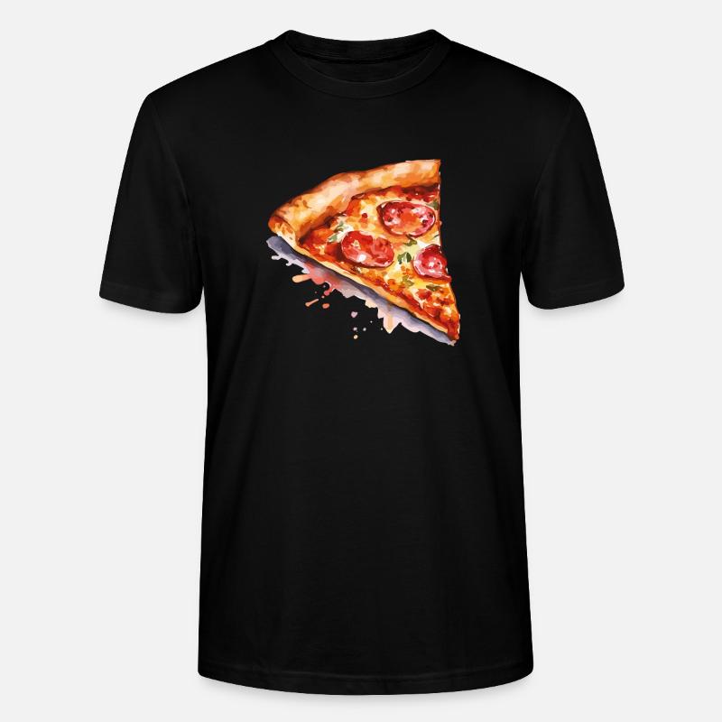 pizza - T-shirt bio CRAFTER Stanley Stella Unisexe - noir