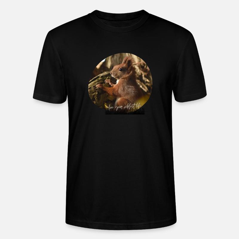 Eichhörnchen - Stanley/Stella Unisex Bio-T-Shirt CRAFTER - Schwarz