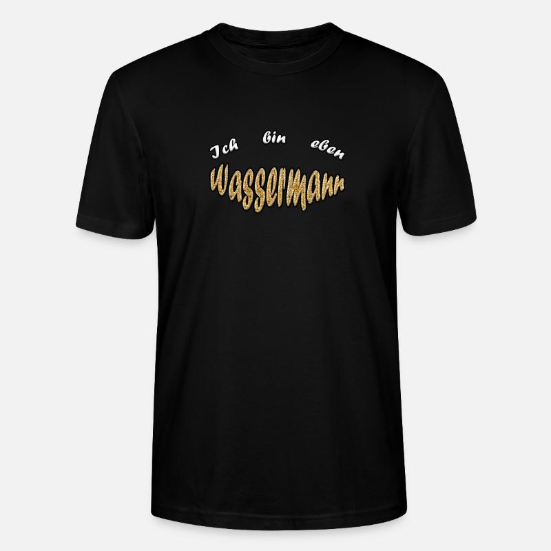 Sternzeichen Wassermann - Stanley/Stella Unisex Bio-T-Shirt CRAFTER - Schwarz