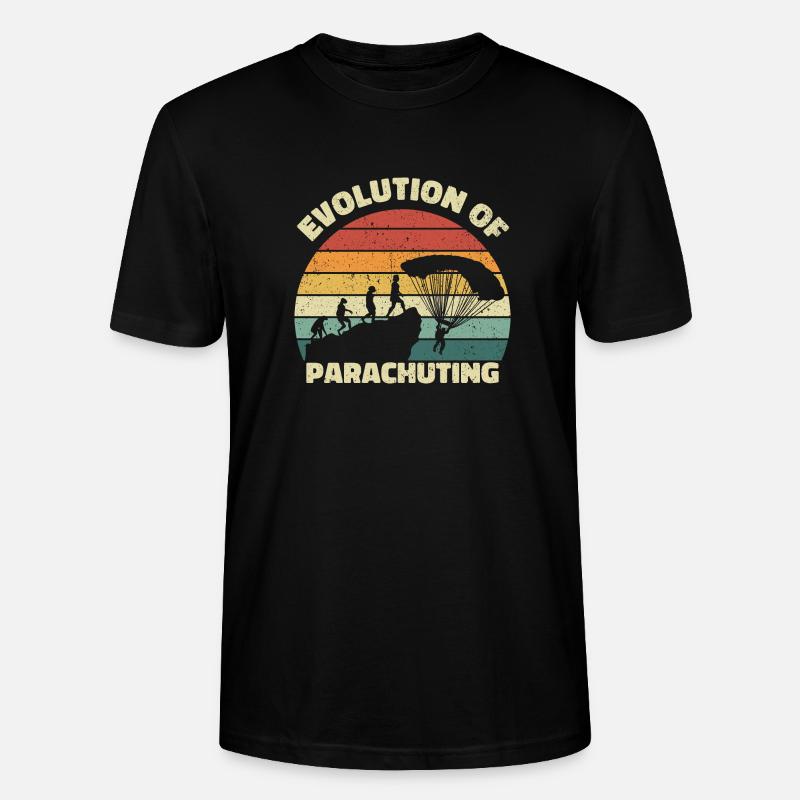 Évolution du parachutisme. Parachutisme - T-shirt bio CRAFTER Stanley Stella Unisexe - noir