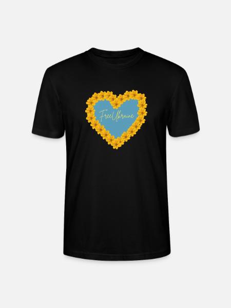 Free Ukraine - Stanley/Stella CRAFTER Unisex Organic T-Shirt - black