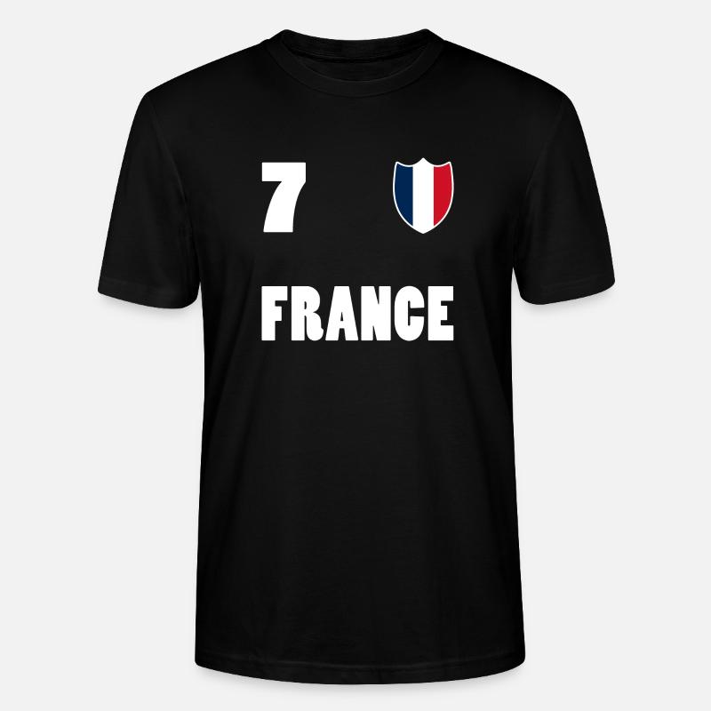 FRANKREICH trikot 7 - Stanley/Stella Unisex Bio-T-Shirt CRAFTER - Schwarz