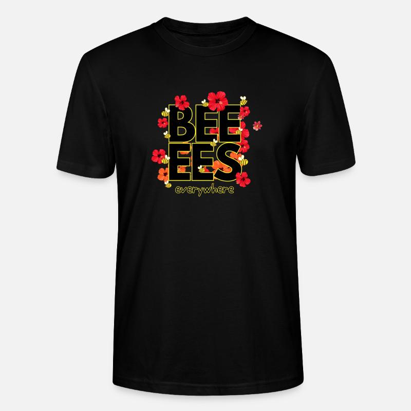 Beeees are everywhere Design - Stanley/Stella Unisex Bio-T-Shirt CRAFTER - Schwarz