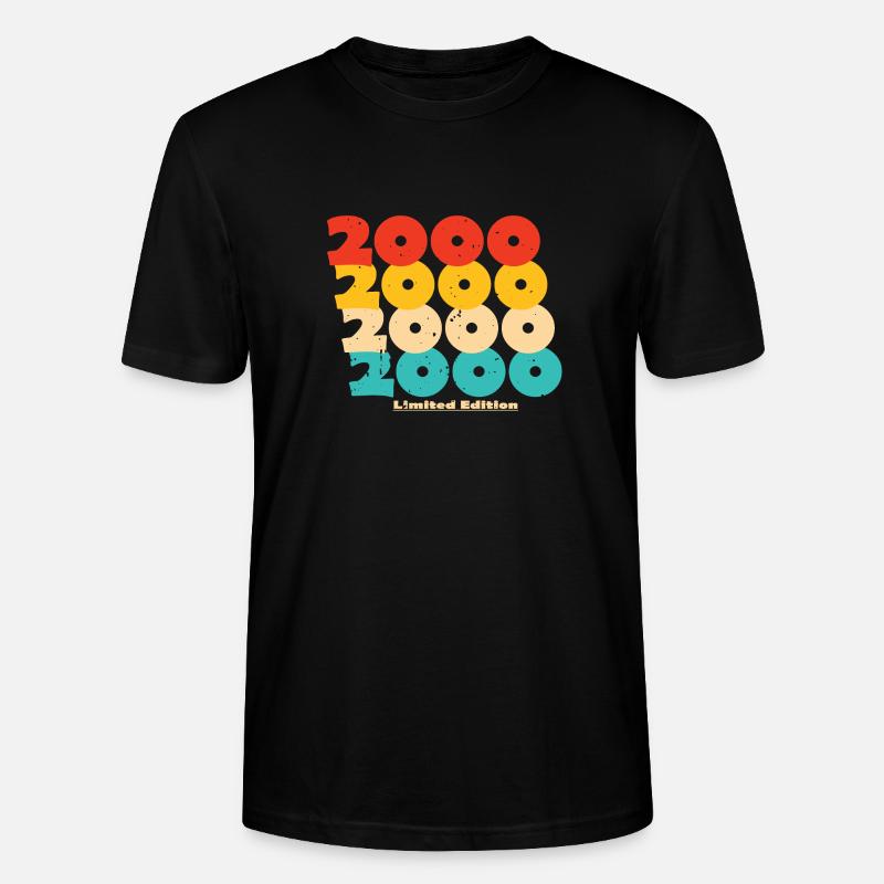 2000: Limitierte Auflage - 24-jähriges Jubiläum - Stanley/Stella Unisex Bio-T-Shirt CRAFTER - Schwarz
