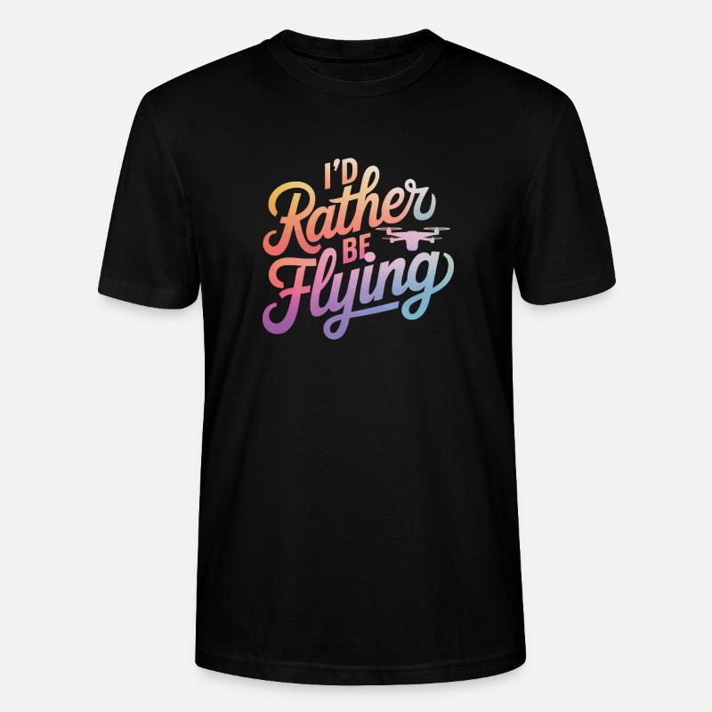 Drones Pilot Quadcopter Drone - Stanley/Stella CRAFTER Unisex Organic T-Shirt - black