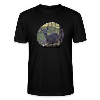 L’amour des cerfs - T-shirt bio CRAFTER Stanley Stella Unisexe - noir - Devant - Alina (178cm) & Michal (187cm)
