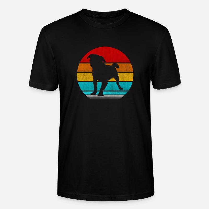Mops - Stanley/Stella Unisex Bio-T-Shirt CRAFTER - Schwarz