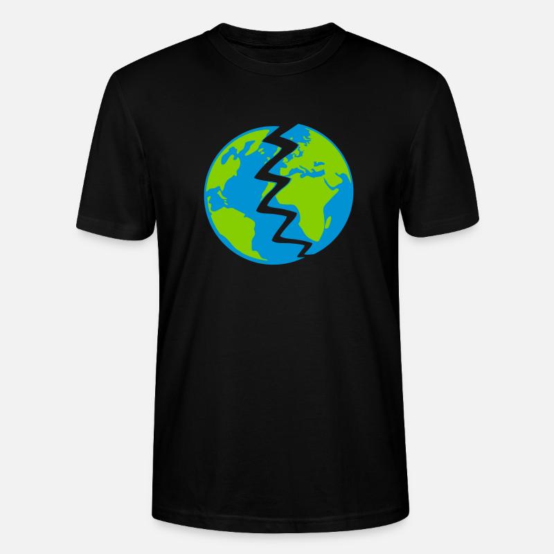 Conception de la Terre détruite - T-shirt bio CRAFTER Stanley Stella Unisexe - noir