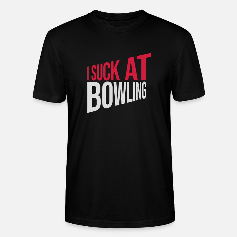 I suck at bowling - Stanley/Stella Unisex Bio-T-Shirt CRAFTER - Schwarz