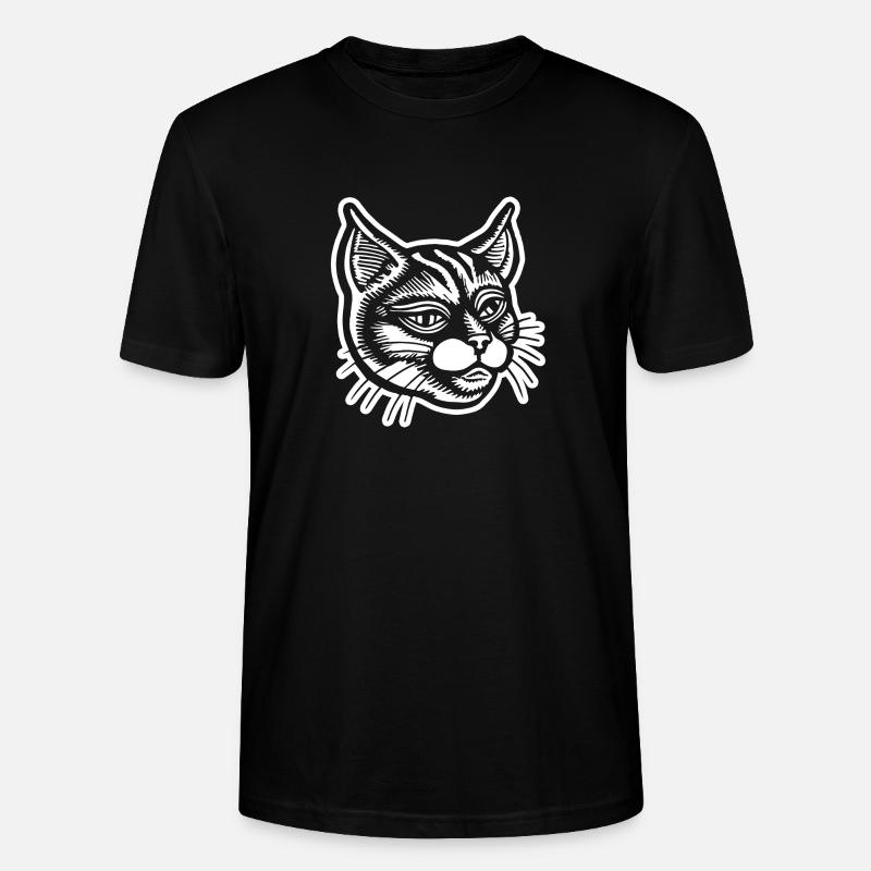 Chat Chats Visage de chat - T-shirt bio CRAFTER Stanley Stella Unisexe - noir