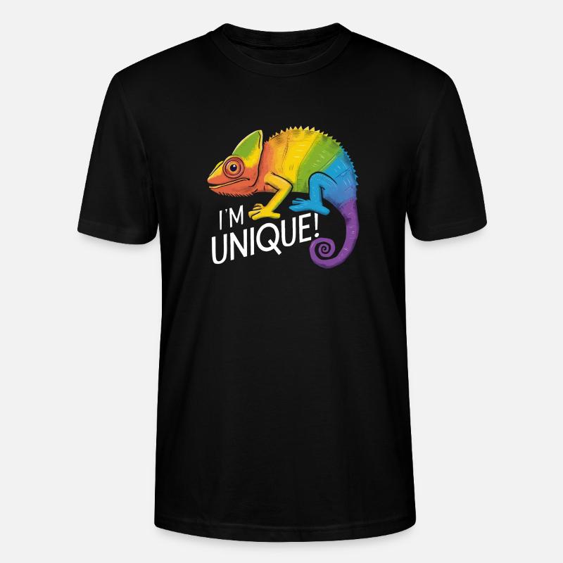 lebendiges Chamäleon "I'm Unique!" - Stanley/Stella Unisex Bio-T-Shirt CRAFTER - Schwarz