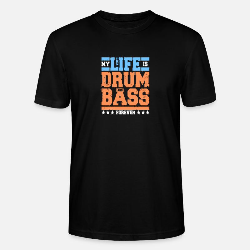 drum and bass - Stanley/Stella Unisex Bio-T-Shirt CRAFTER - Schwarz