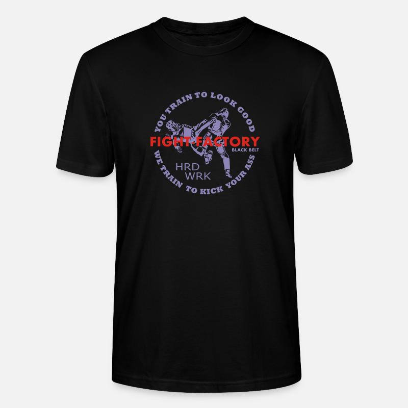 FF-Schwarzgurt kick ass - Stanley/Stella Unisex Bio-T-Shirt CRAFTER - Schwarz
