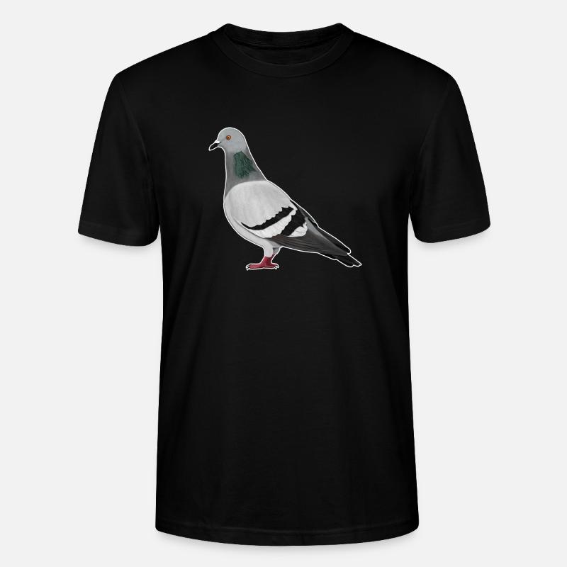 Pigeon oiseau dessin Ornithologue Amis des Oiseaux - T-shirt bio CRAFTER Stanley Stella Unisexe - noir