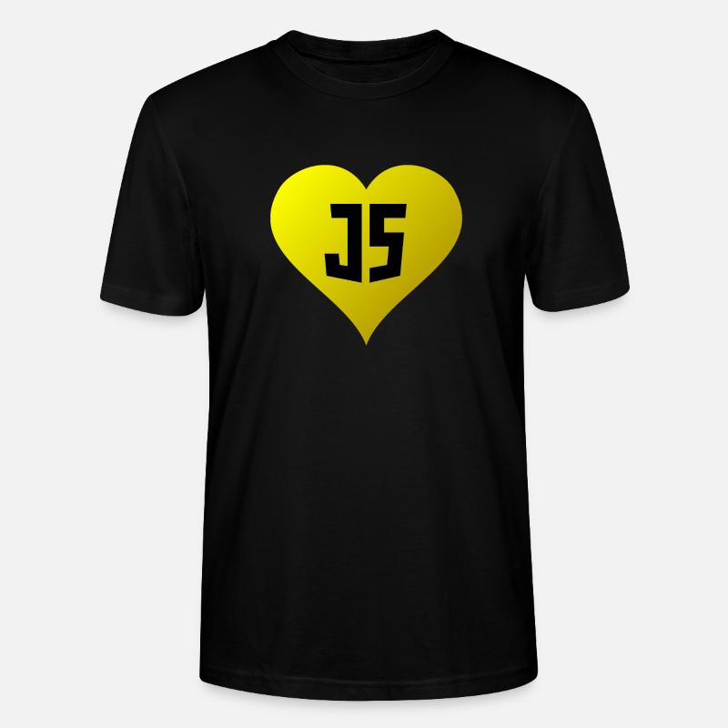 JavaScript Heart - Stanley/Stella CRAFTER Unisex Organic T-Shirt - black