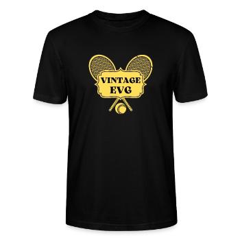 VINTAGE EVG TENNIS - T-shirt bio CRAFTER Stanley Stella Unisexe - noir - Devant - Alina (178cm) & Michal (187cm)