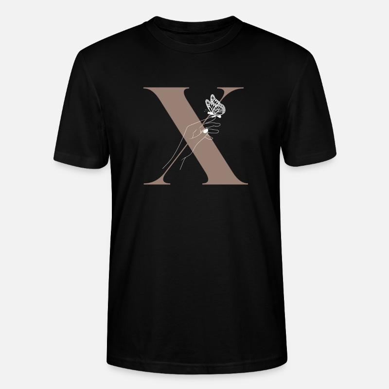 Letter x Magic butterfly - Stanley/Stella CRAFTER Unisex Organic T-Shirt - black