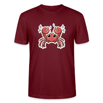 Amoureux du crabe - T-shirt bio CRAFTER Stanley Stella Unisexe - bordeaux - Devant - Alina (178cm) & Michal (187cm)