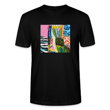 1000038773 - T-shirt bio CRAFTER Stanley Stella Unisexe - noir - Devant - Alina (178cm) & Michal (187cm)