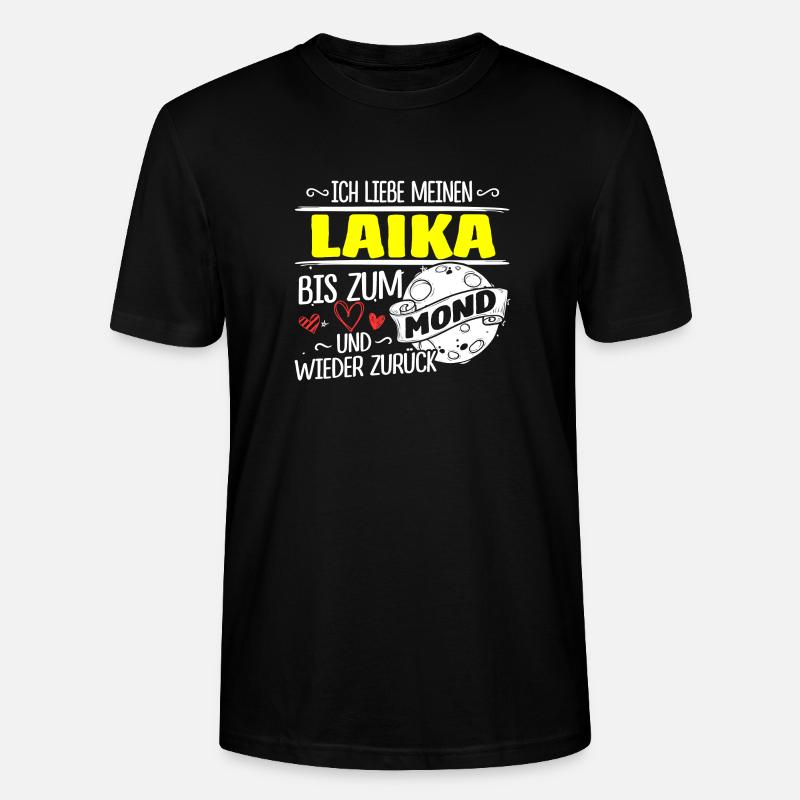 LAIKA - Mond - Stanley/Stella Unisex Bio-T-Shirt CRAFTER - Schwarz