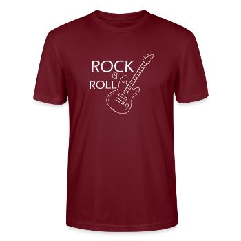 Rock Musik Rock and Roll - T-shirt bio CRAFTER Stanley Stella Unisexe - bordeaux - Devant - Alina (178cm) & Michal (187cm)