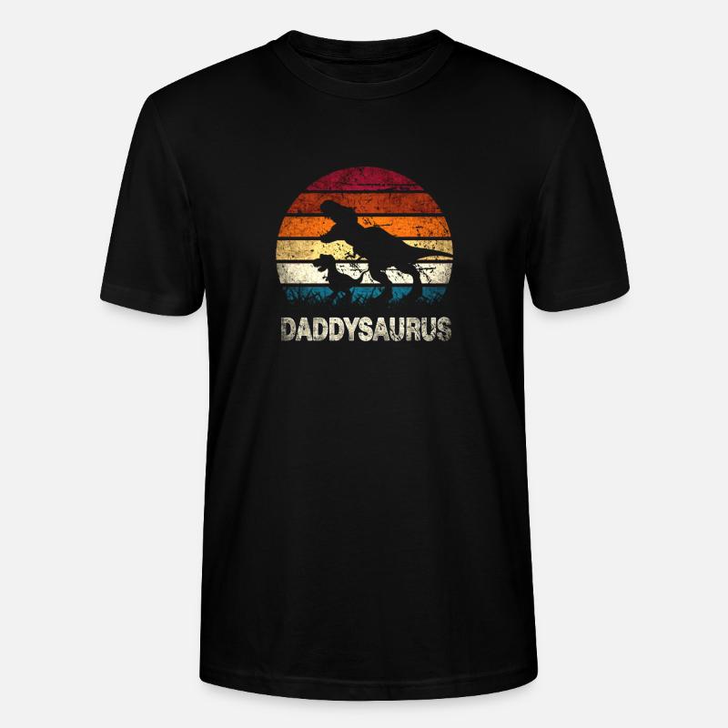 Daddysaurus - Stanley/Stella Unisex Bio-T-Shirt CRAFTER - Schwarz