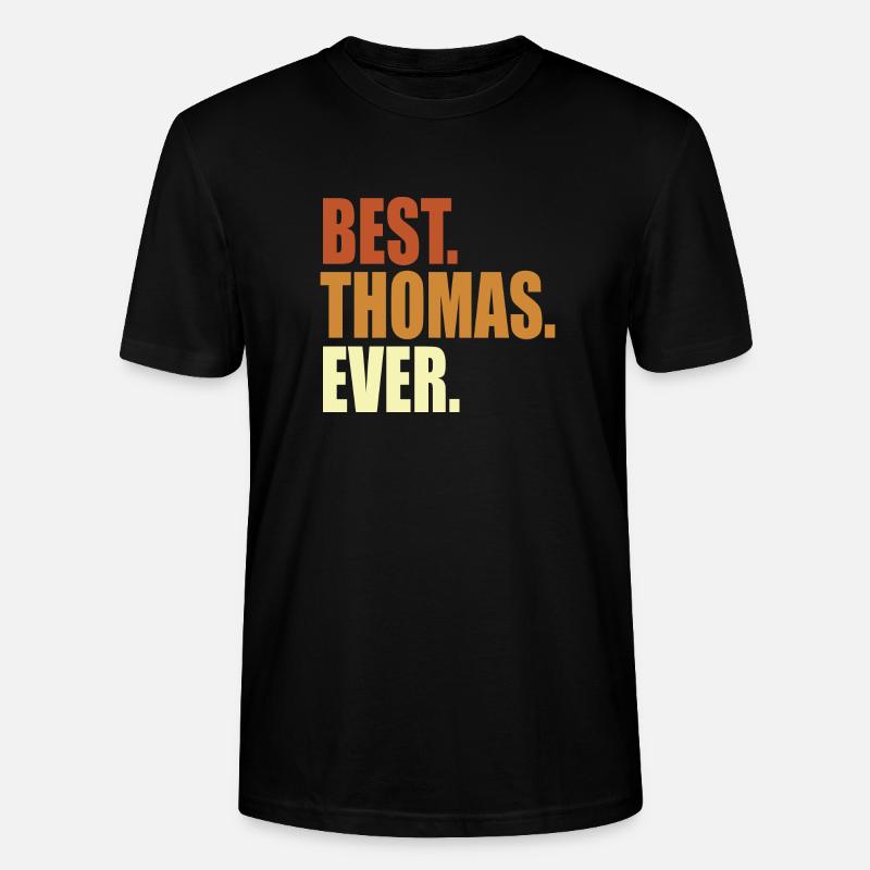 Thomas Name Geschenk Spruch - Stanley/Stella Unisex Bio-T-Shirt CRAFTER - Schwarz