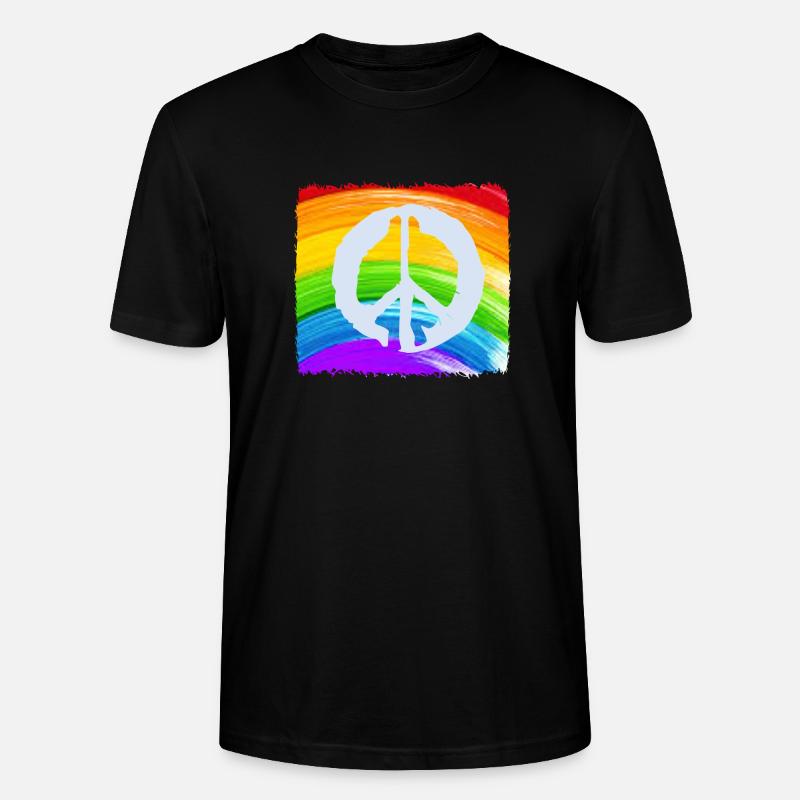 REGENBOGEN-FRIEDEN - Stanley/Stella Unisex Bio-T-Shirt CRAFTER - Schwarz